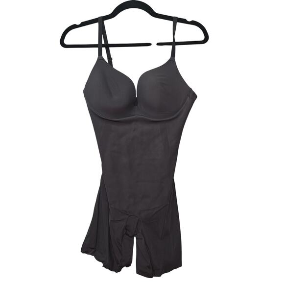 Maidenform Bodysuit Faja Womens Med Black Shapewear Tummy Control Slip Lingerie - Picture 1 of 7